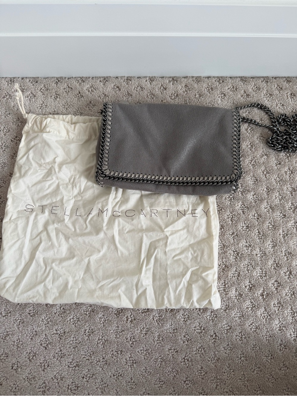 Stella McCartney Gray Falabella Chain Crossbody